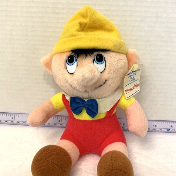 Vintage Walt Disney's Animated Film Classic Pinocchio Plush Doll Toy 7"  W/Tag - Picture 2 of 6